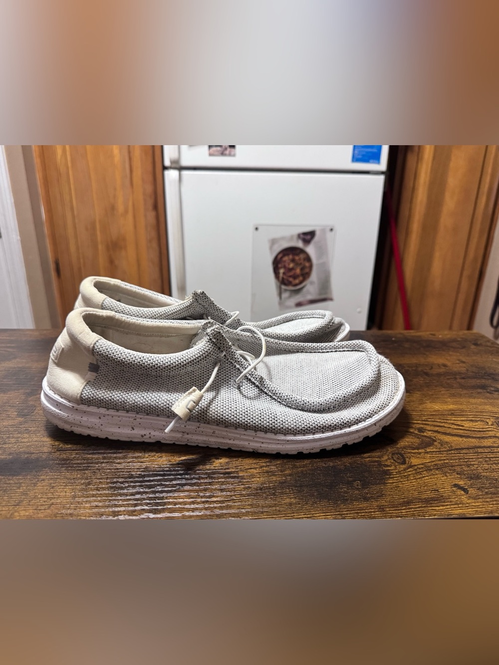 Hey Dude Wally Sox Stone White Men's Size 14